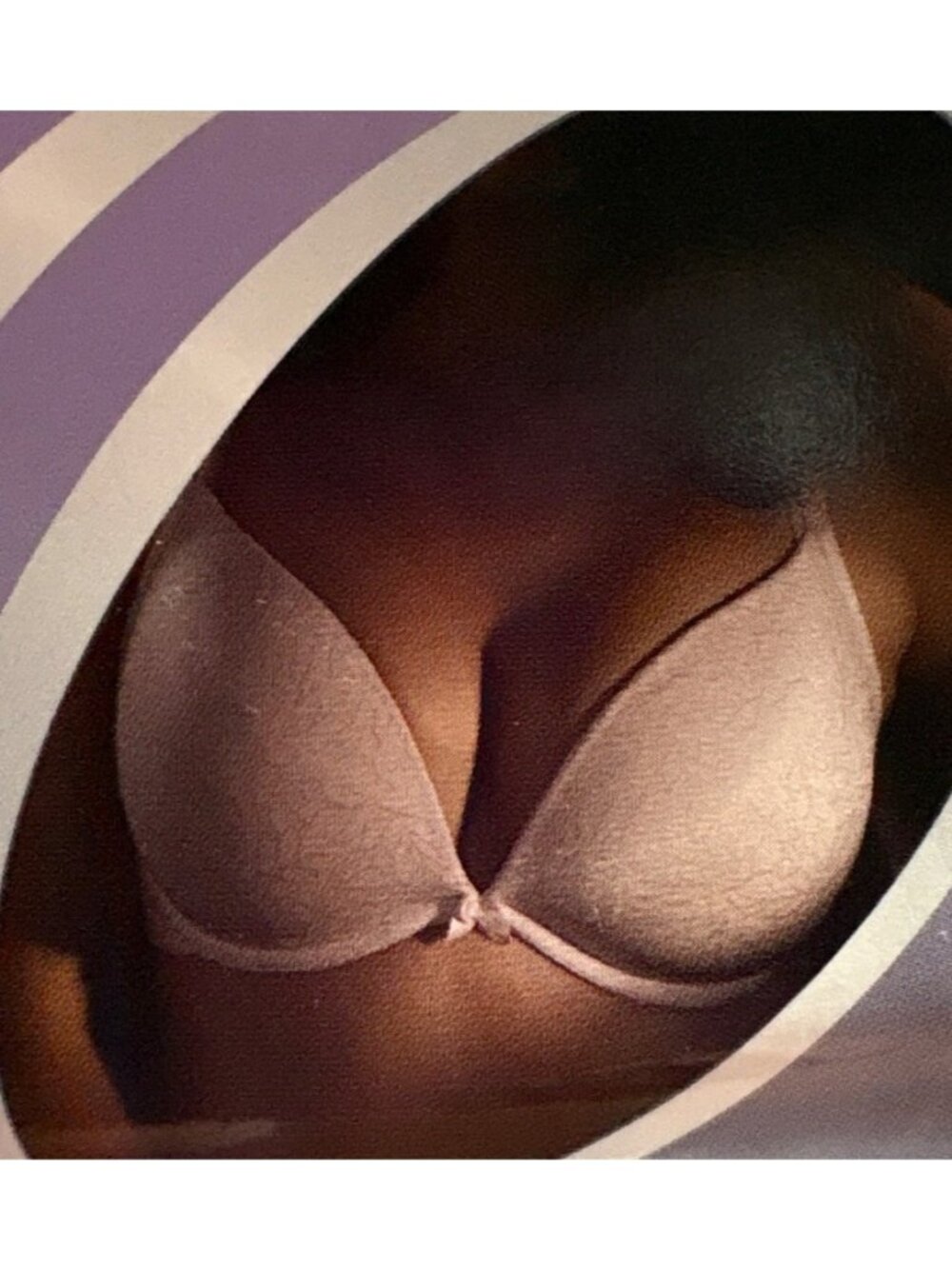 42D Ivory Olga Kiss Of Cleavage Bra Floral Lace Plush Comfort Plunging Neckline